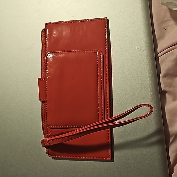 HOBO Handbags - HOBO Patent Leather Wallet/Wristlet, Hot Pink, Zip Closure & Snap Closure